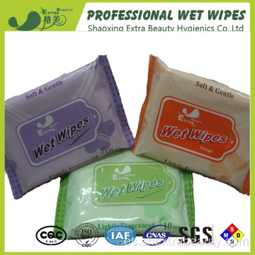Limpieza de toallitas húmedas biodegradables de tejido húmedo